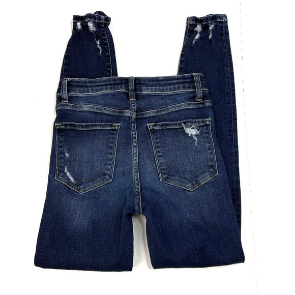 Flying Monkey Darkwash Distressed Skinny Jeans - Picture 6 of 6